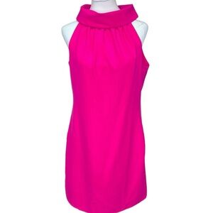 Sail To Sable High Neckline Halter Dress